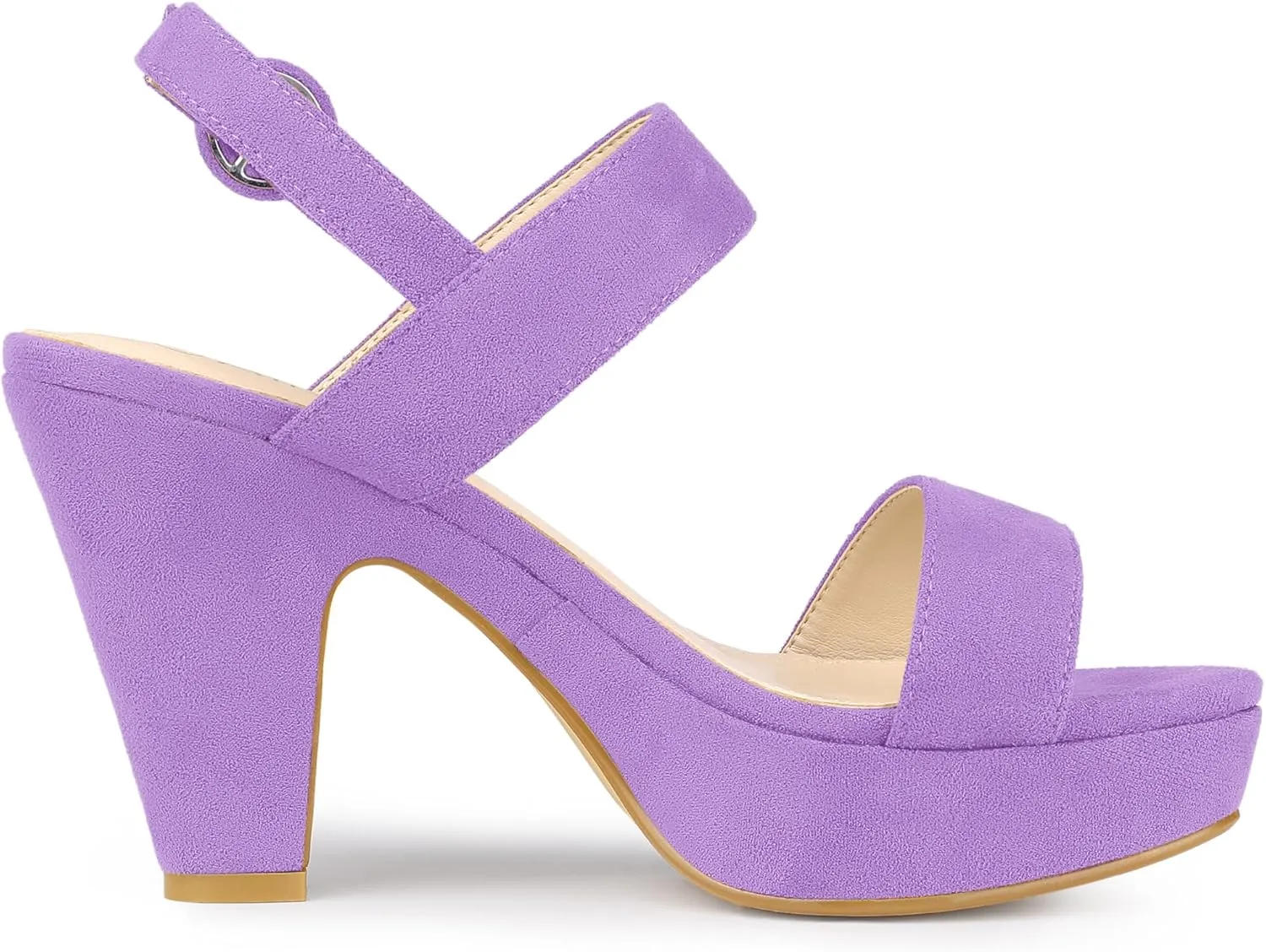 Allegra K Women's Slingback Platform Heels Chunky High Heel Sandals