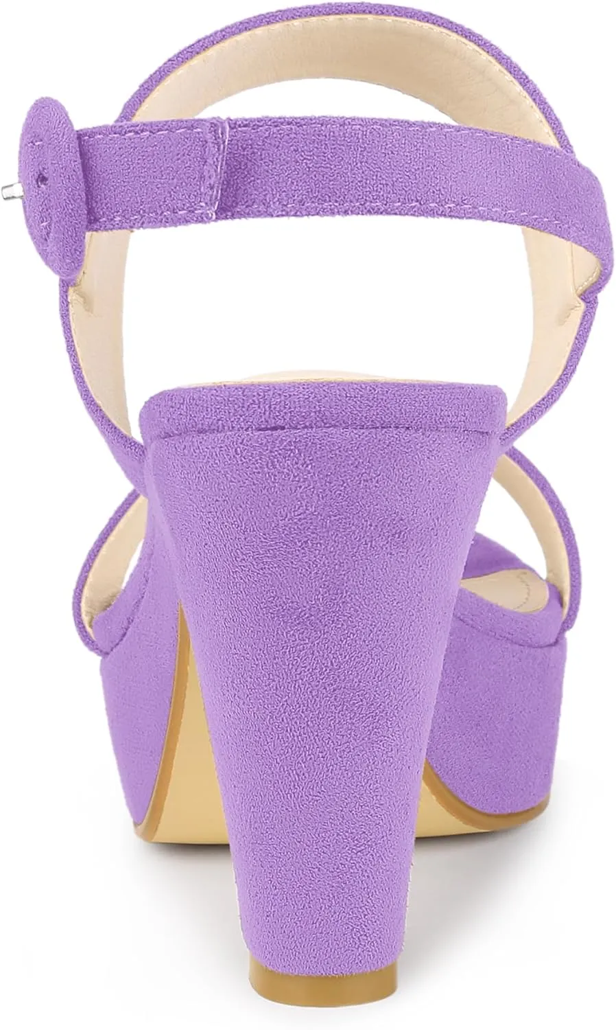 Allegra K Women's Slingback Platform Heels Chunky High Heel Sandals