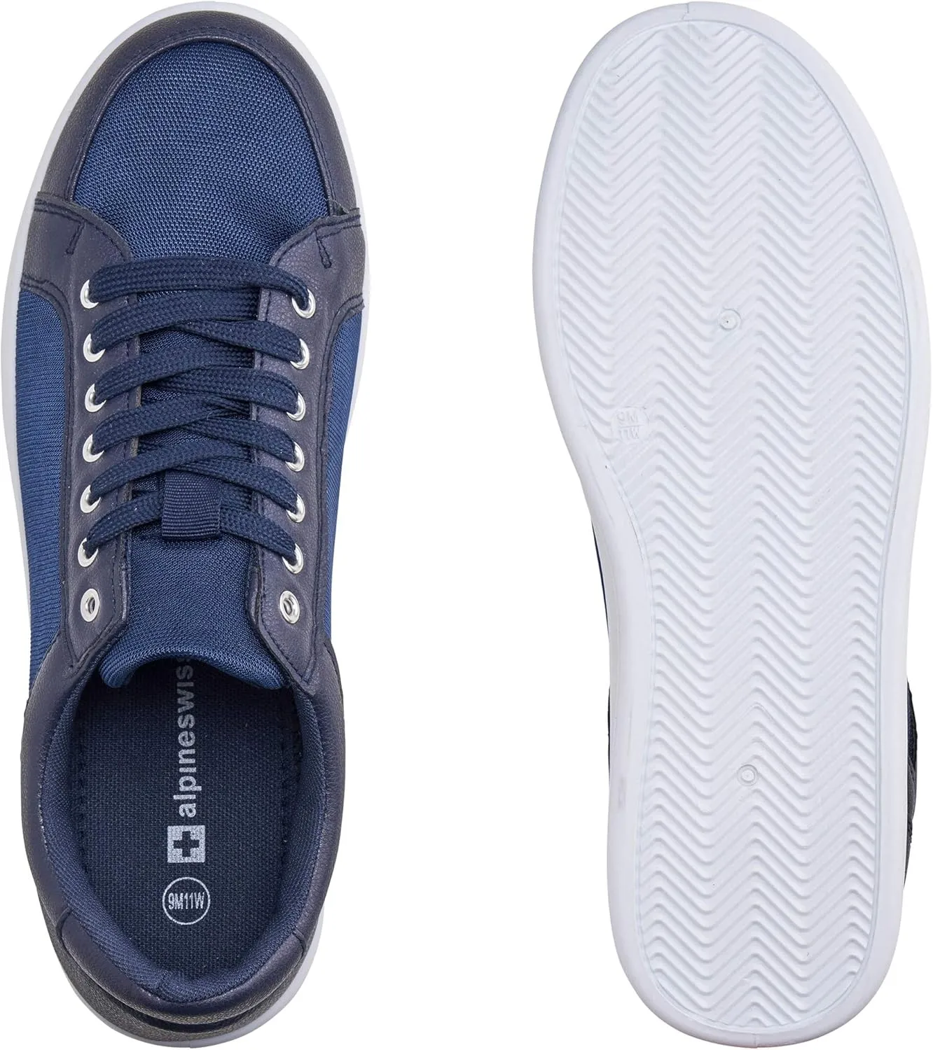 Alpine Swiss David Mens Fashion Sneakers Lace Up Low Top Retro Tennis Shoes