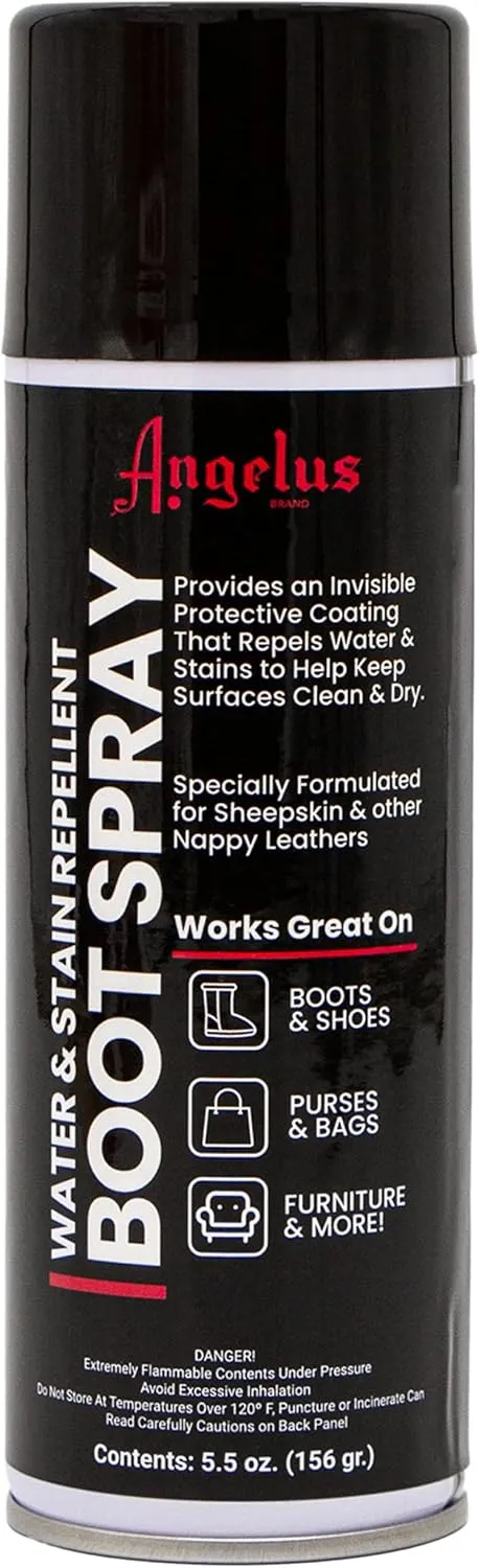 ANGELUS Boot Water Repellant Spray | Waterproofing Spray for Sheepskin, Leather, Suede, Nubuck, & Fabric