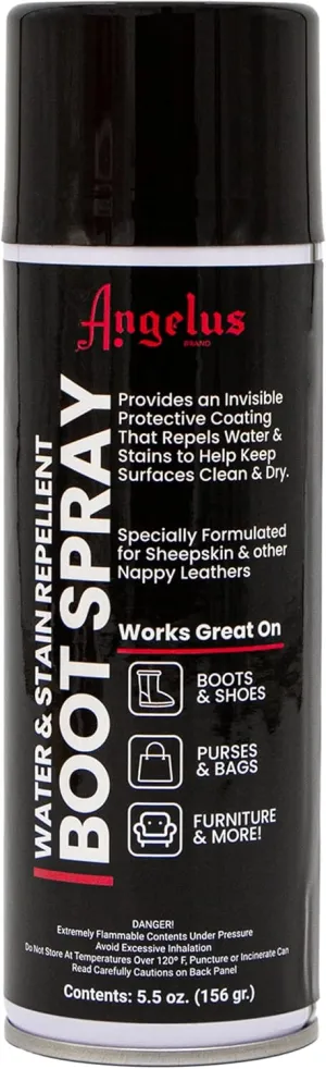 ANGELUS Boot Water Repellant Spray | Waterproofing Spray for Sheepskin, Leather, Suede, Nubuck, & Fabric
