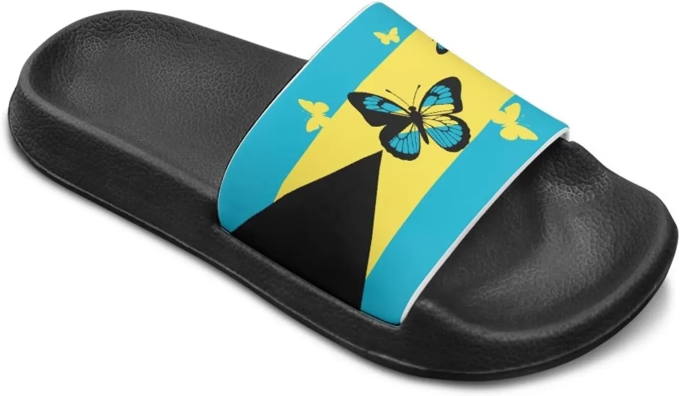 Boys Girls Slides Flag Themed Non-slip Kids Slide Sandals for Beach