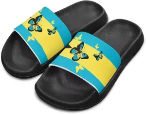 Boys Girls Slides Flag Themed Non-slip Kids Slide Sandals for Beach