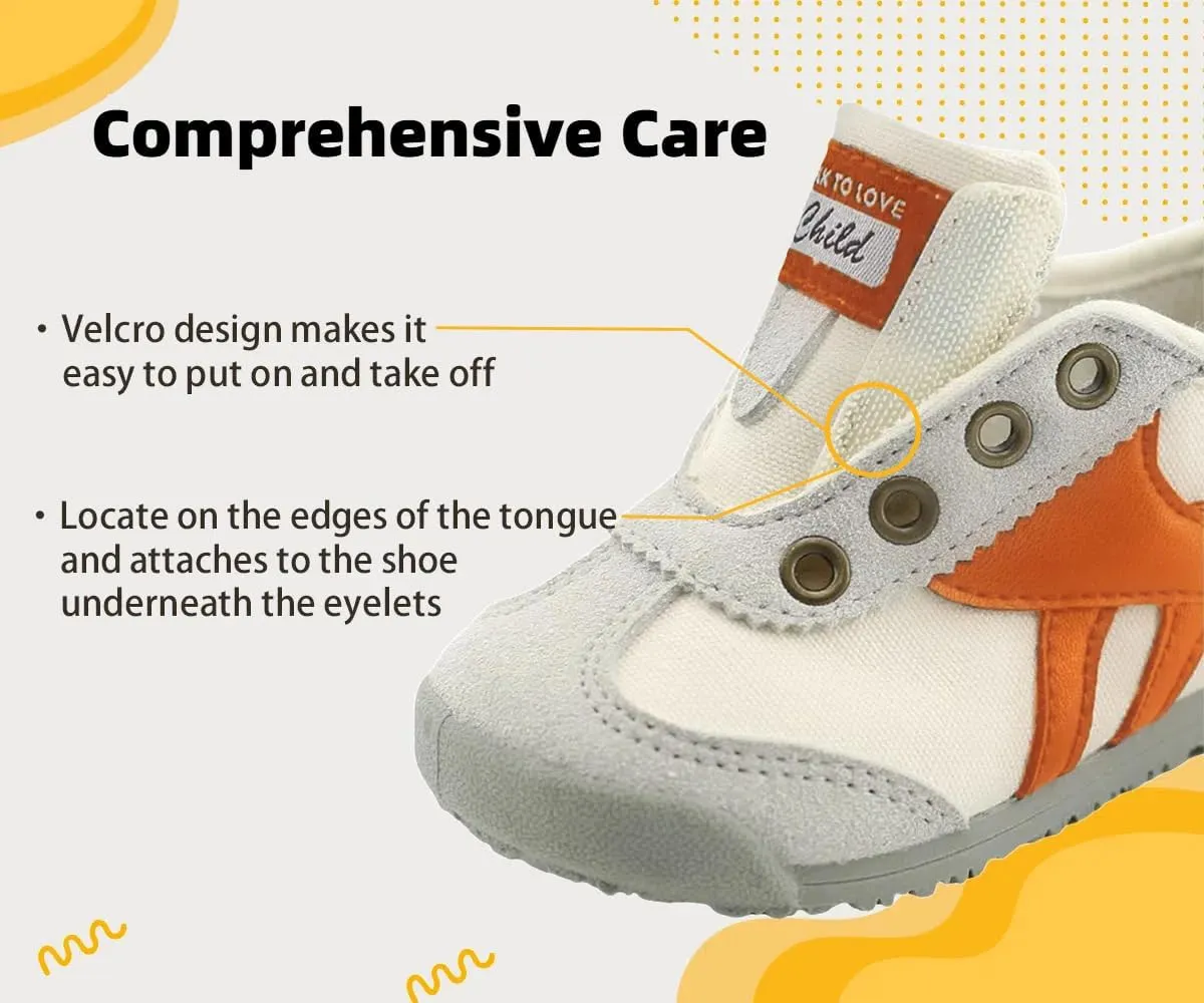 Boys Girls Sneakers Hook-Loop Walking Shoes Lightweight Students Sports Running Shoes for Toddler/Little Kid/Big Kid
