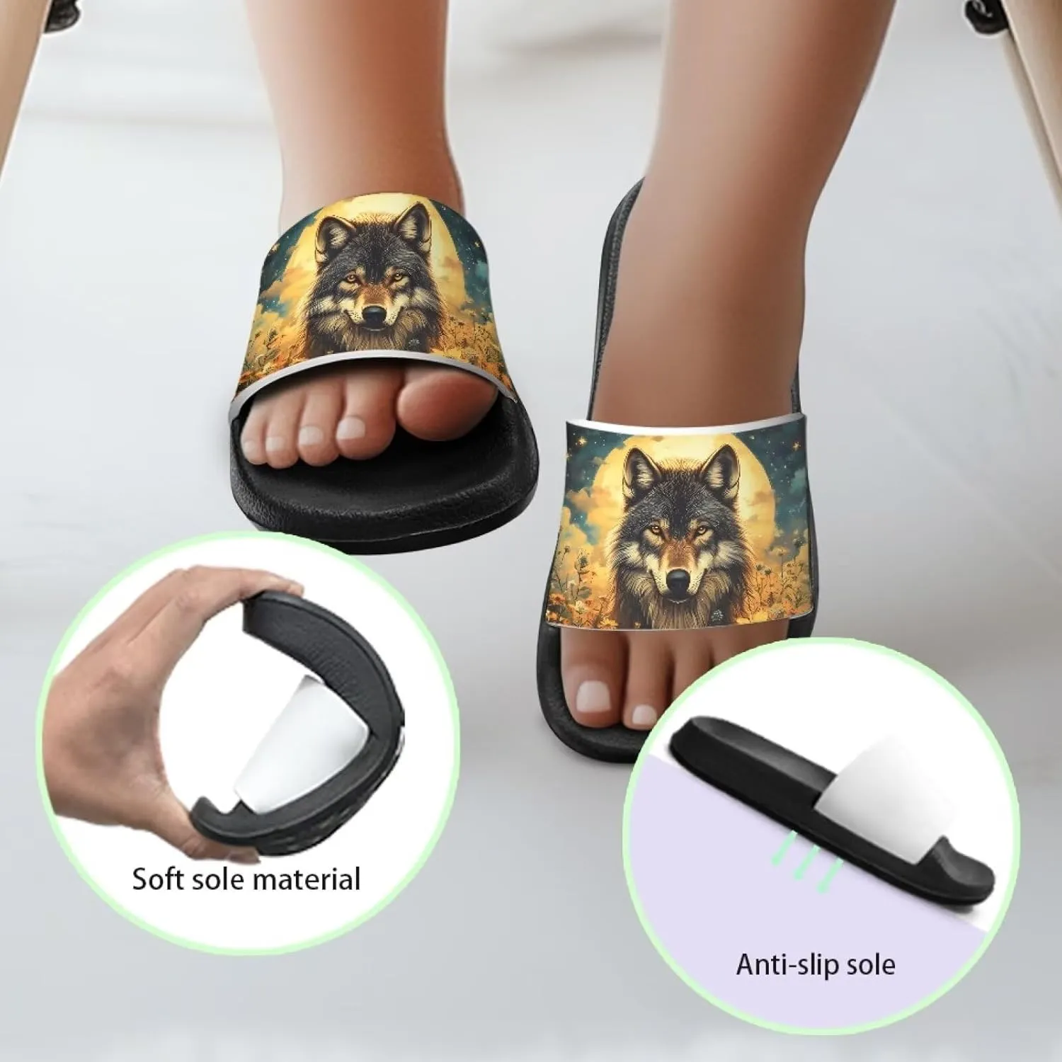 Boys Slides Sandal Non-slip Kids Pool Slides for Beach Lightweight