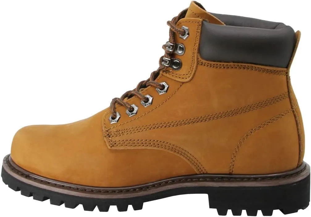 Cactus Men’s 3611 Soft Toe Insulated 6" Construction Work Boots Nubuck Leather Rubber Sole Comfortable Industrial Construction Boots