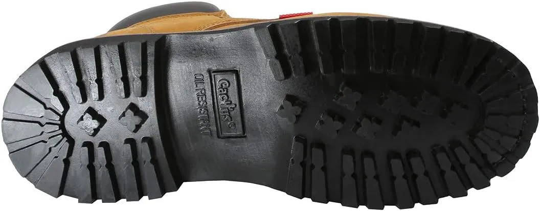 Cactus Men’s 3611 Soft Toe Insulated 6" Construction Work Boots Nubuck Leather Rubber Sole Comfortable Industrial Construction Boots