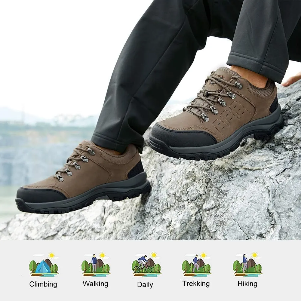 CAMEL CROWN Mens Hiking Shoes Waterproof Comfortable Work Shoes for Men Walking Outdoors Low-Cut Work Boots for Men