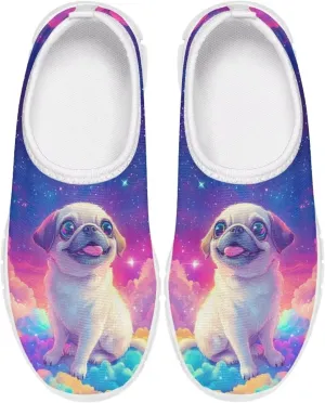 Doojoayie Girls Running Shoes Slip On Cute Graphic Sneakers for Girls and Boys Workout