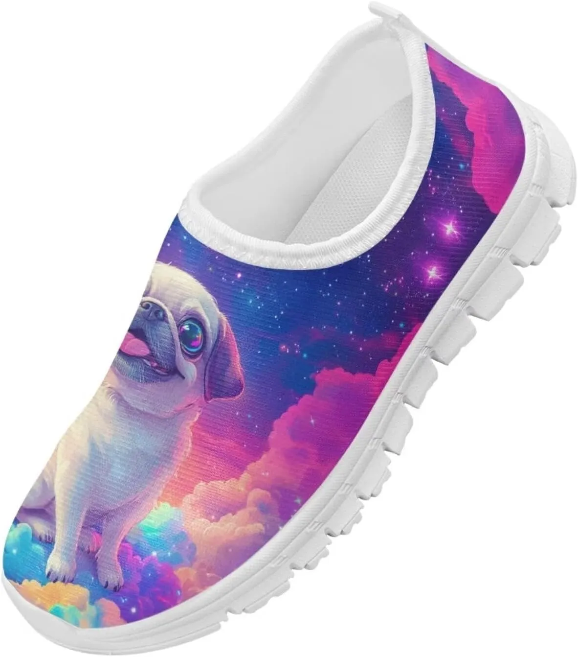 Doojoayie Girls Running Shoes Slip On Cute Graphic Sneakers for Girls and Boys Workout