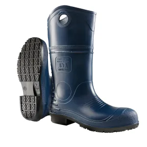 DUNLOP Protective Footwear, DuraPro Steel Toe, 100% Waterproof Polyblend PVC Material, Comfortable DURAPRO Energizing Insoles, Lightweight and Durable, 8908600.04, Size 4 US, Black