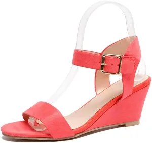 Eduavar Sandals for Women 2023, Orthopedic Sandals for Women Open Toe Ankle Strap Wedge Sandals Summer Dress Shoes