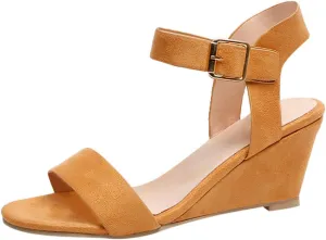 Eduavar Sandals for Women 2023, Orthopedic Sandals for Women Open Toe Ankle Strap Wedge Sandals Summer Dress Shoes
