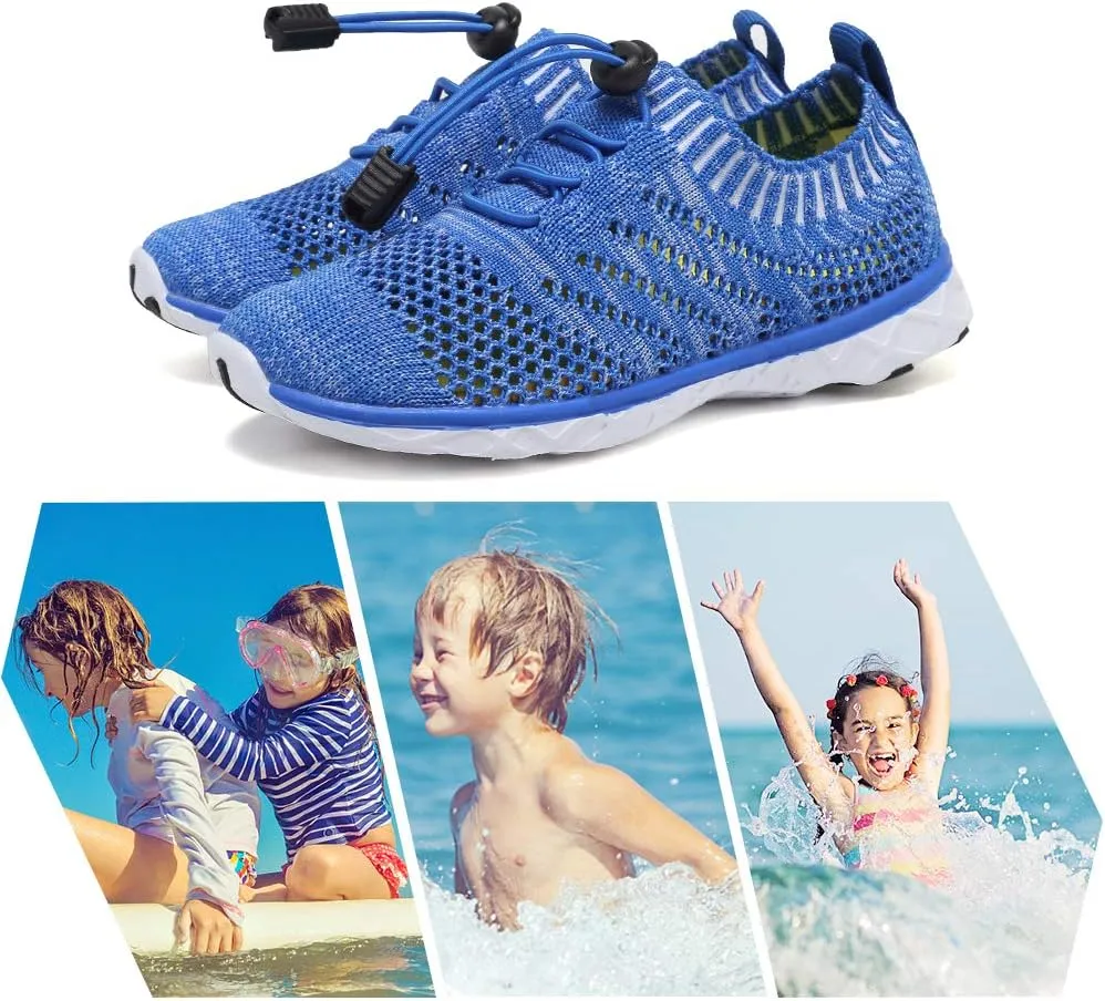EQUICK Kids Water Shoes Boys & Girls Kids Aqua Shoes Swim Shoes Athletic Sneakers Lightweight Sport Shoes (Toddler/Little Kid/Big Kid)