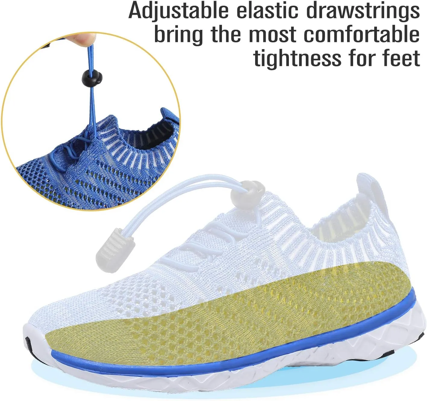 EQUICK Kids Water Shoes Boys & Girls Kids Aqua Shoes Swim Shoes Athletic Sneakers Lightweight Sport Shoes (Toddler/Little Kid/Big Kid)