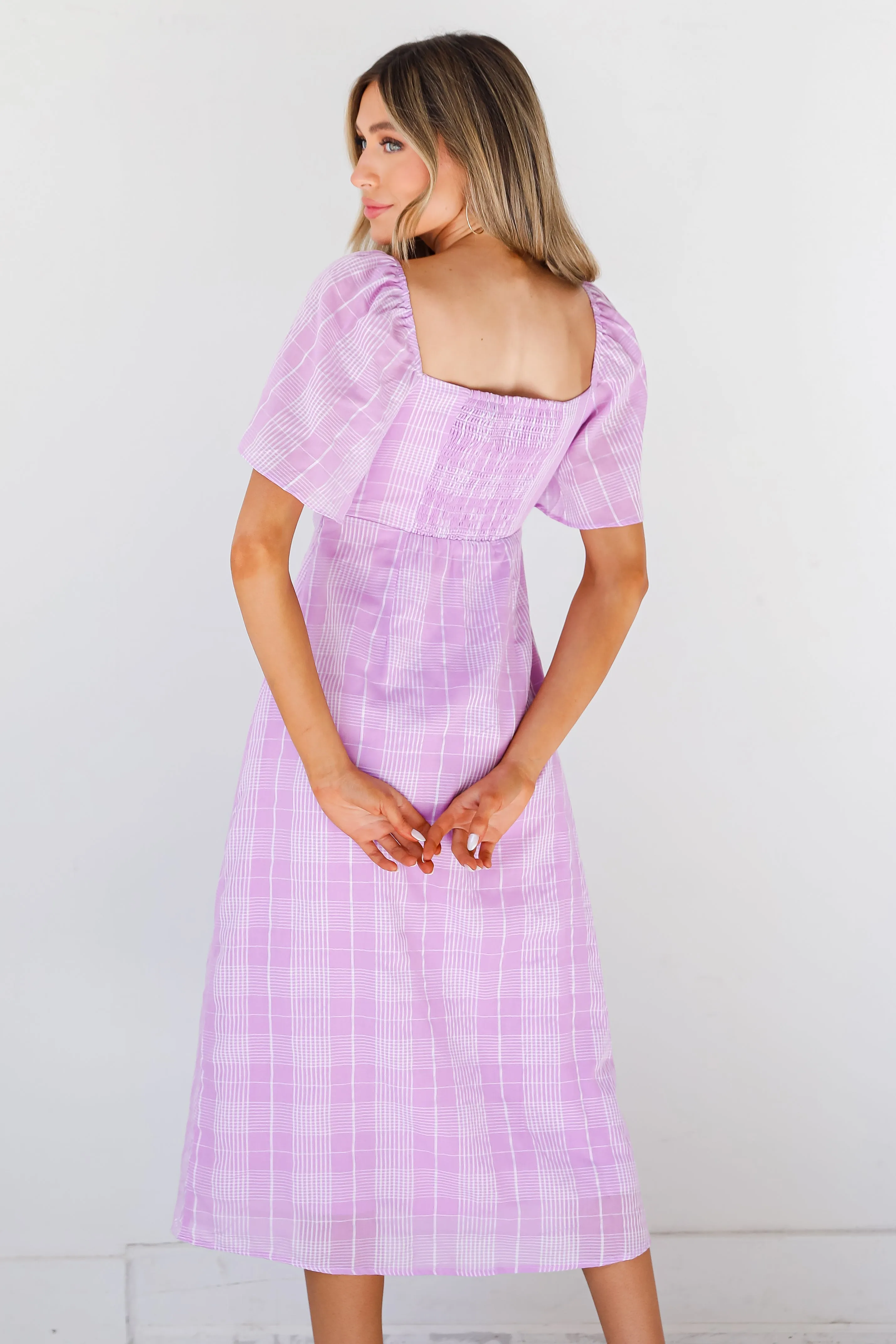 FINAL SALE - Never Miss Plaid Midi Dress
