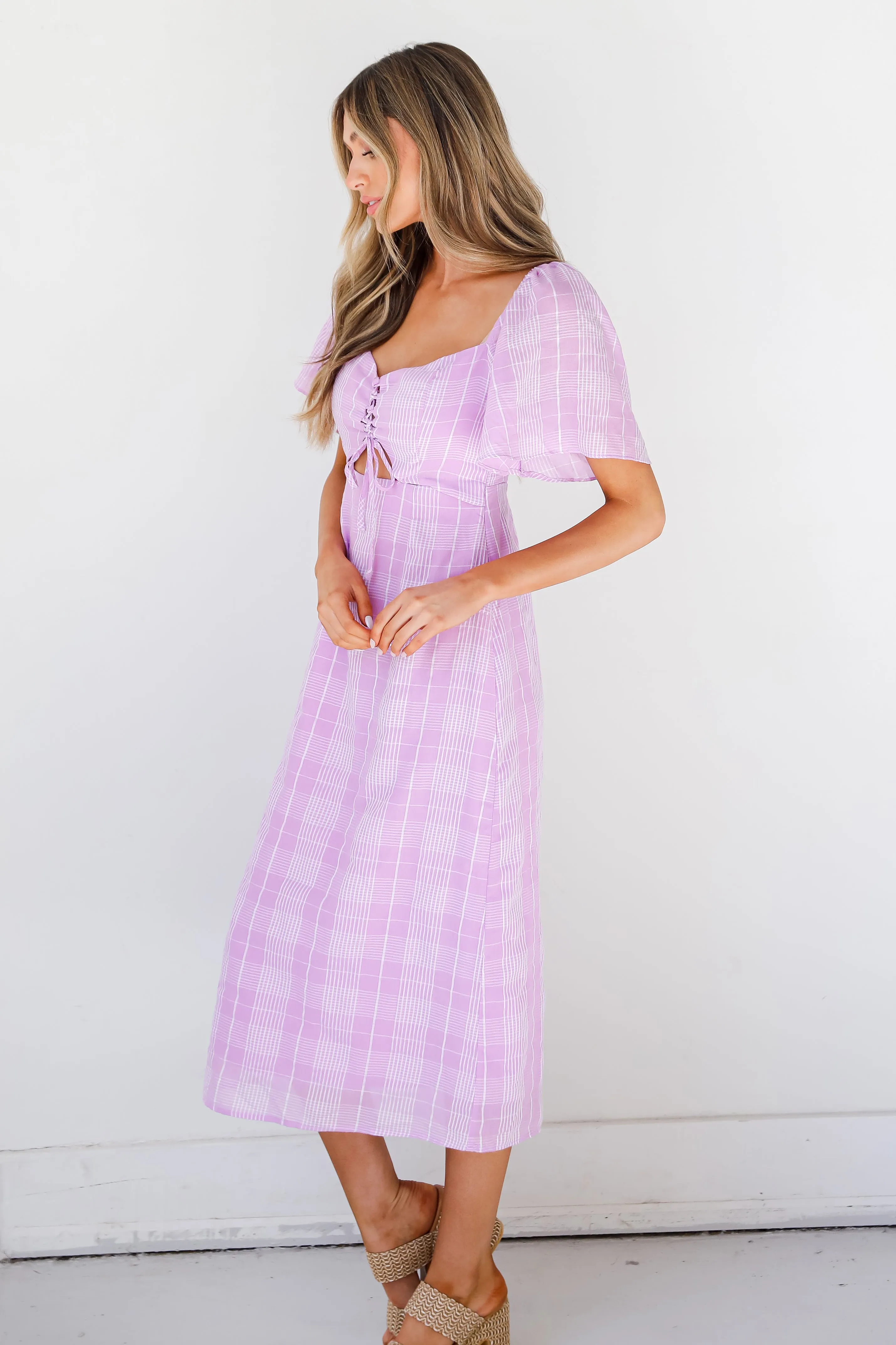FINAL SALE - Never Miss Plaid Midi Dress