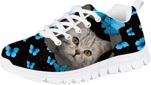 Forchrinse Black Cat Kids Sneakers Athletic Running Shoes Gym Walking Shoes for Boys Girls