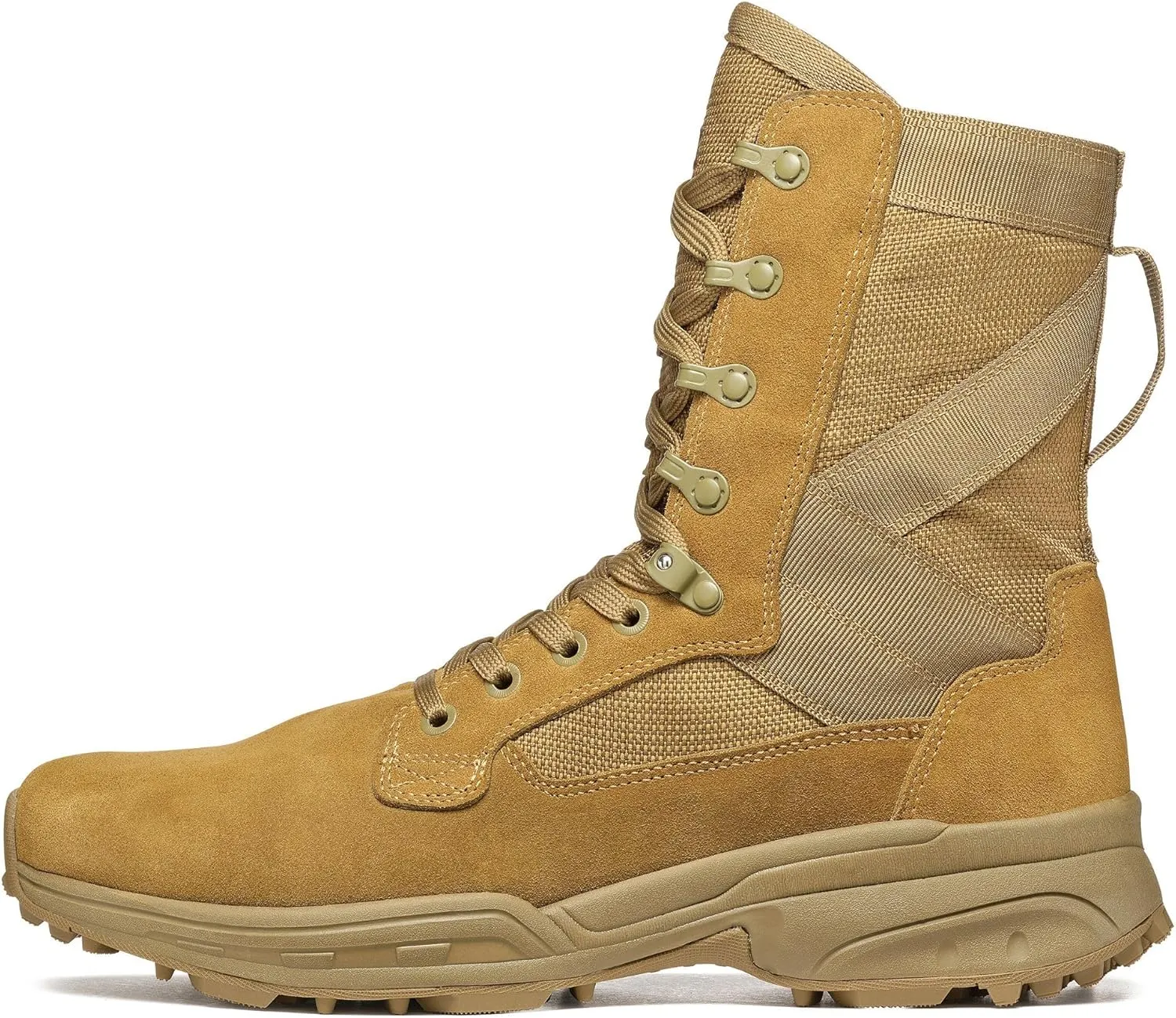 GARMONT TACTICAL T8 NFS 670 Military Combat Boots for Men and Women, Army, Air Force, AR670-1 Compliant Footwear, Lightweight, Suede Leather, Coyote, 14 Wide