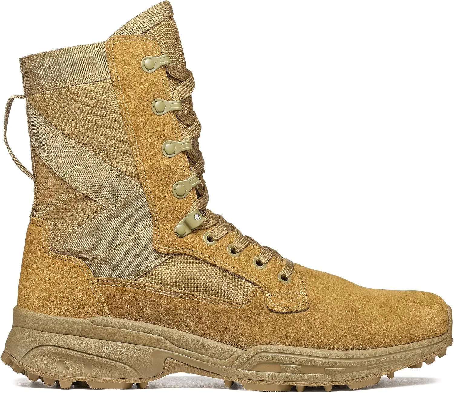 GARMONT TACTICAL T8 NFS 670 Military Combat Boots for Men and Women, Army, Air Force, AR670-1 Compliant Footwear, Lightweight, Suede Leather, Coyote, 4 Wide