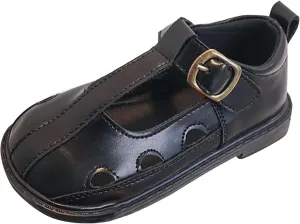 Girls Closed Toe Hollow Sandals Gentlemen's Style Sandals Lady's Shoes Hollowed Out Shoes Girls Sandals Girls