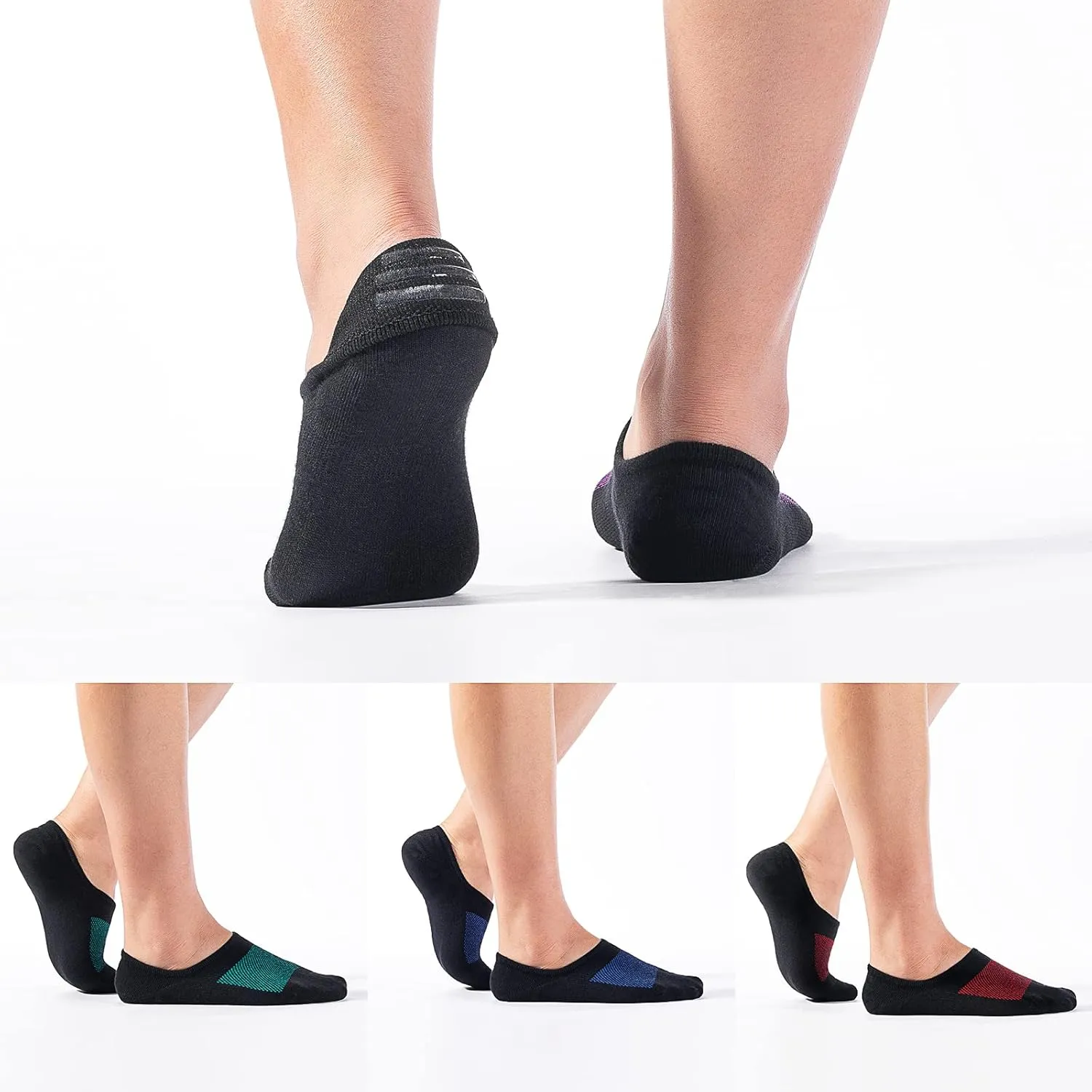 IDEGG No Show Socks Men Low Cut Ankle Short Socks for Men Casual Athletic Socks with Non Slip Grip