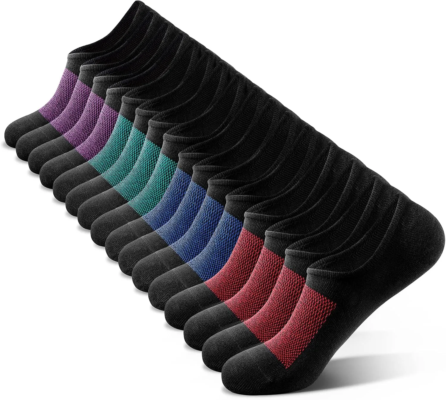 IDEGG No Show Socks Men Low Cut Ankle Short Socks for Men Casual Athletic Socks with Non Slip Grip