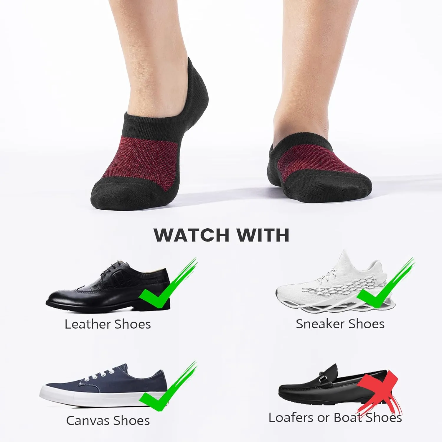 IDEGG No Show Socks Men Low Cut Ankle Short Socks for Men Casual Athletic Socks with Non Slip Grip