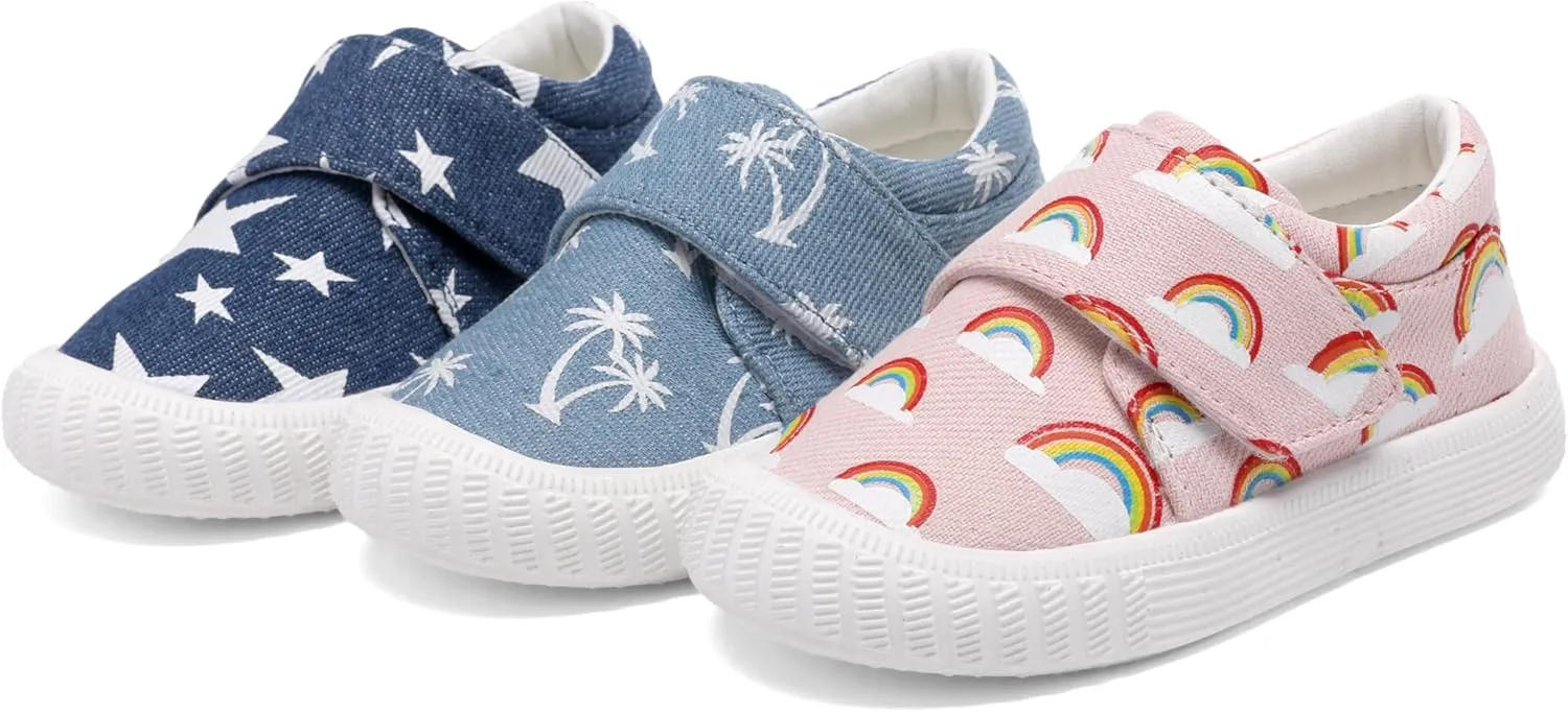 Jack & Lily Canvas Sneakers for Kids - Breathable Toddler Shoes with Non-Slip Sole for Confident Steps - Slip on Shoes for Comfort & Daily Play - Baby Sneakers Keep Little Feet Happy All Day