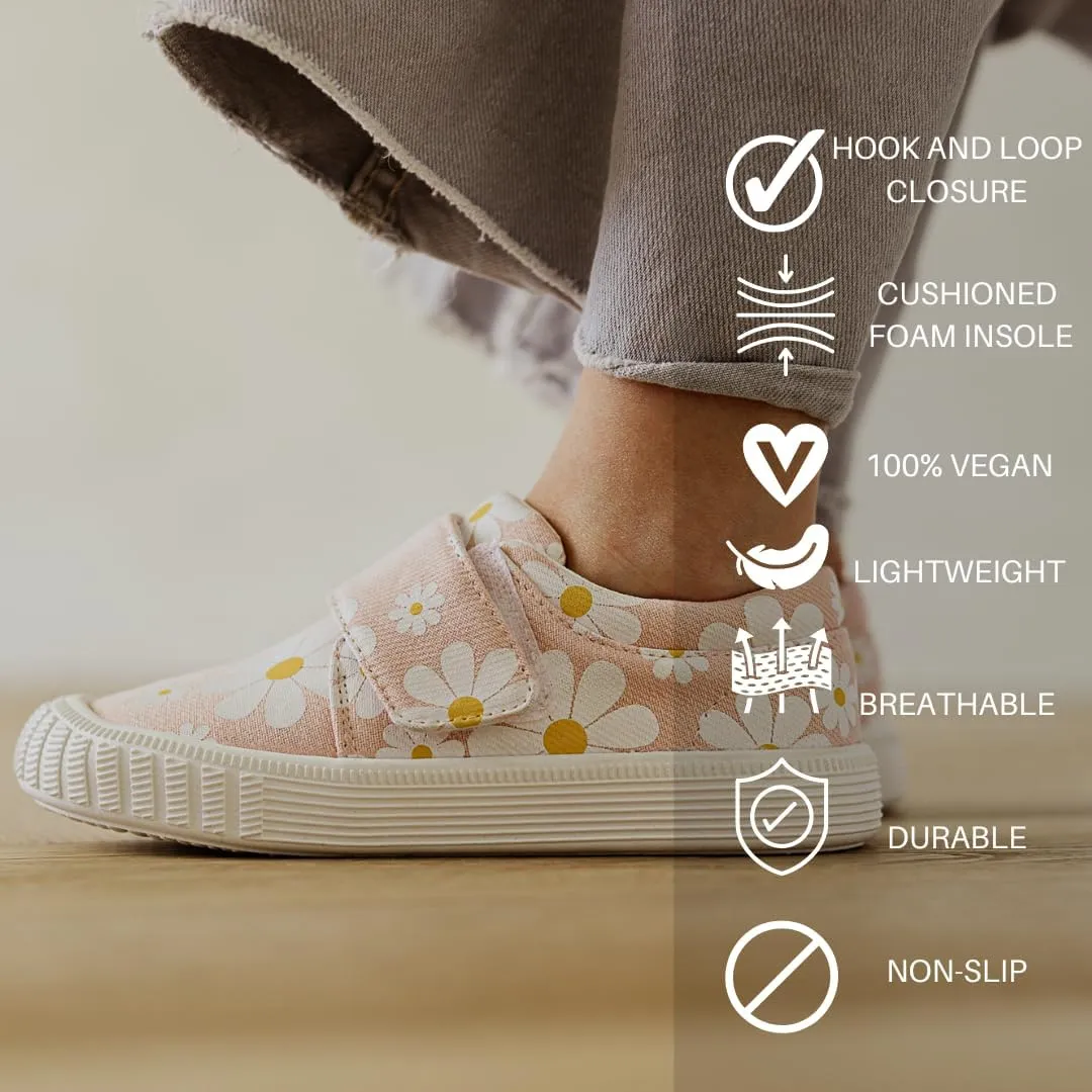 Jack & Lily Canvas Sneakers for Kids - Breathable Toddler Shoes with Non-Slip Sole for Confident Steps - Slip on Shoes for Comfort & Daily Play - Baby Sneakers Keep Little Feet Happy All Day