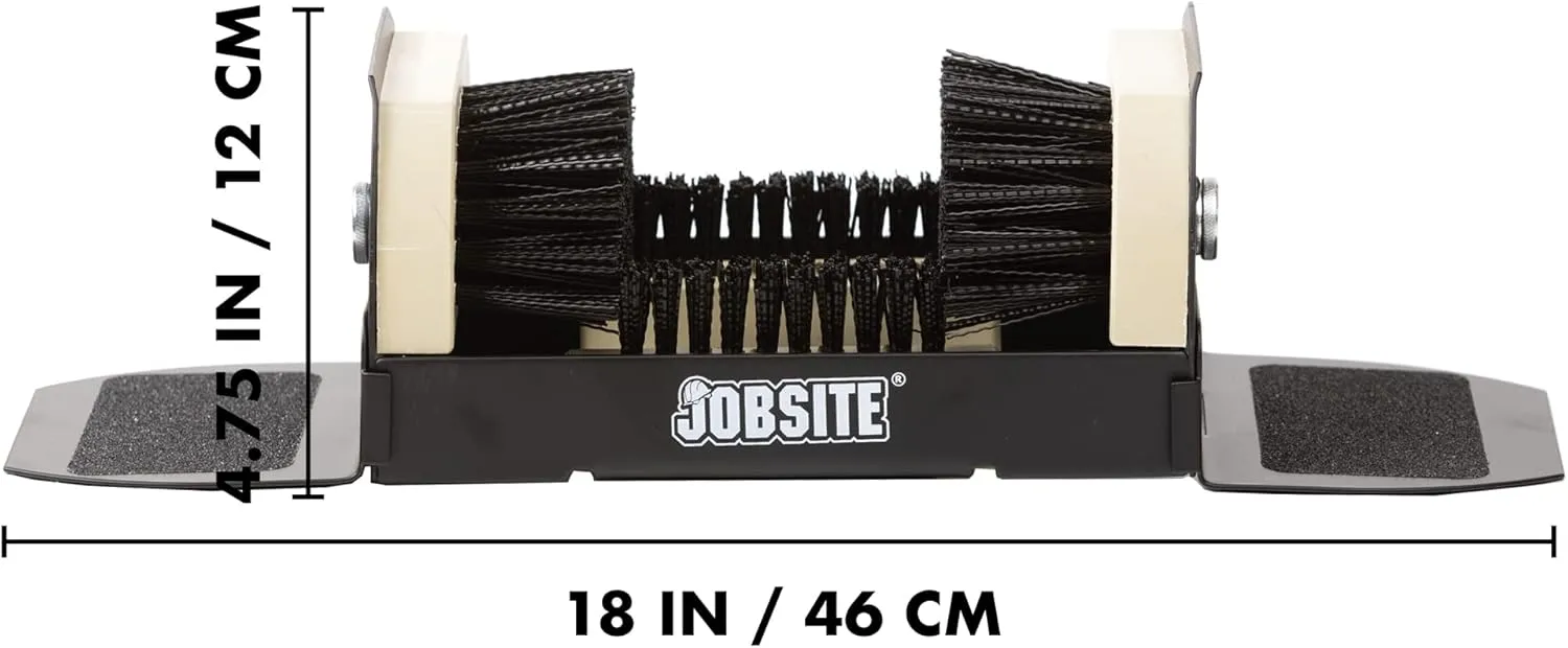 Jobsite Boot Scrubber - Outdoor Shoe Scraper Cleaner Brush - Extra Wide