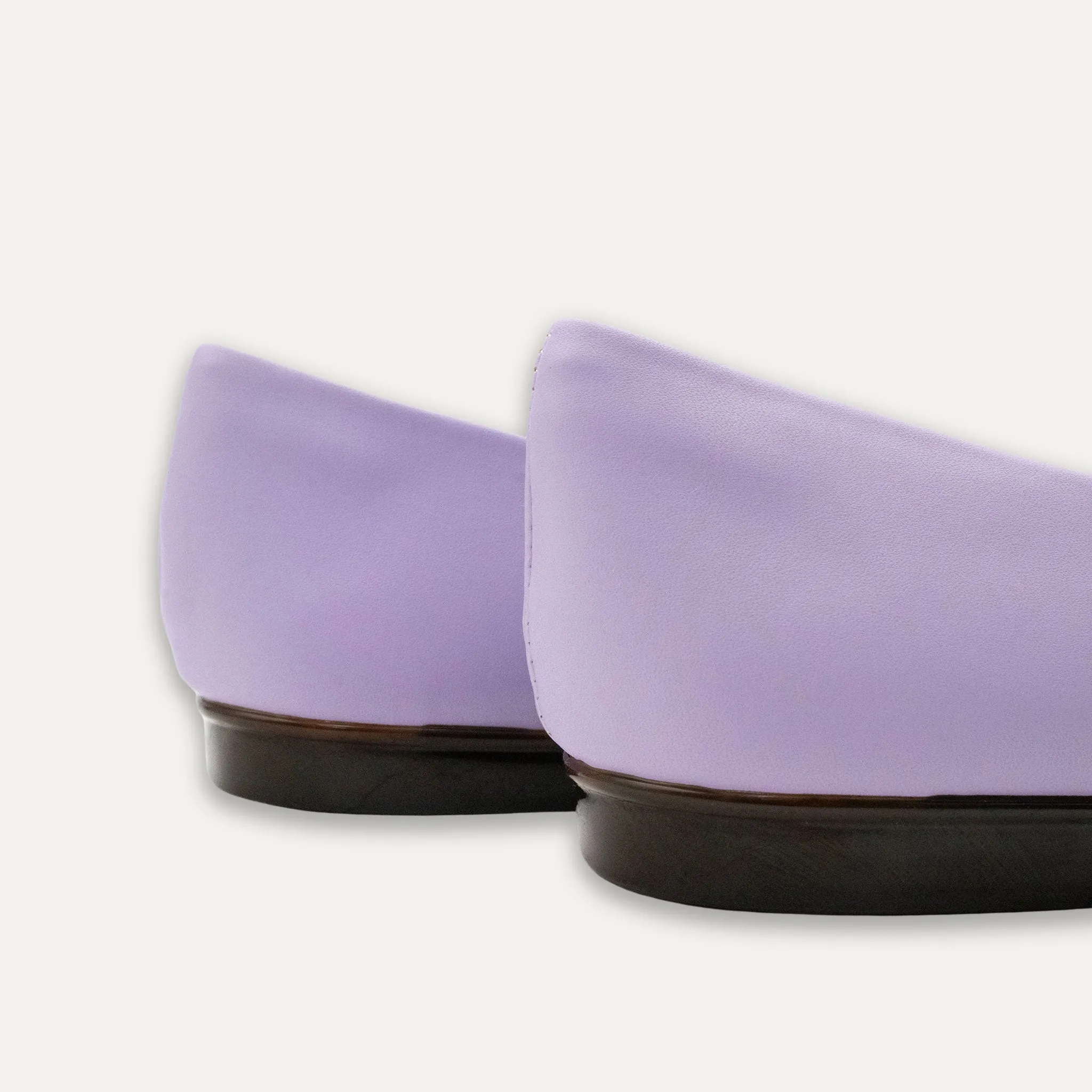 Julieta Crystal Lazo Mauve Pointed Toe Flats