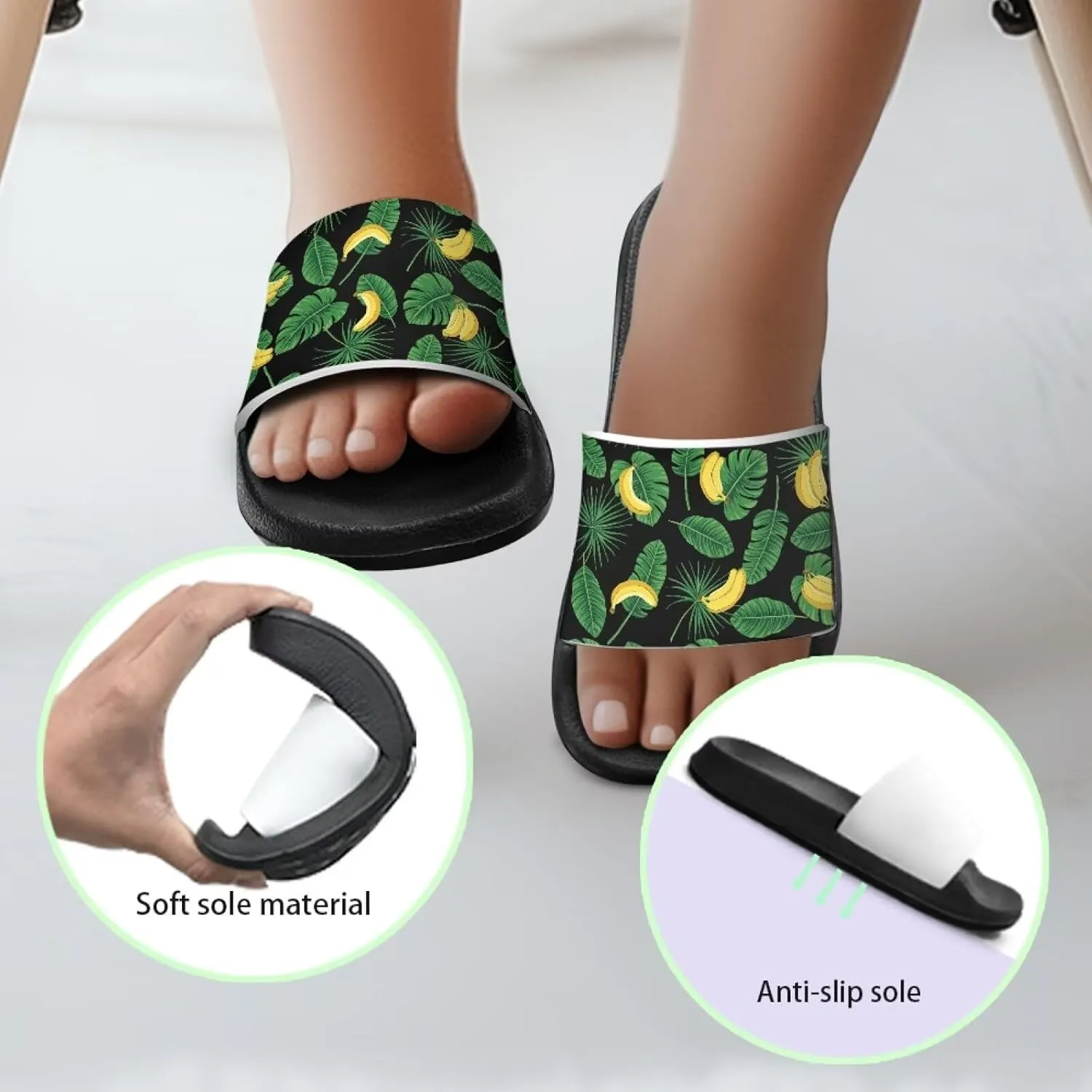 Kids Slides Sandals Non-slip Beach Slides for Girls Boys Waterproof