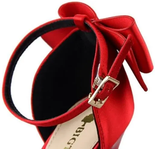 Korean version of sweet beauty shoes with thin heels, high heels, shallow mouth, pointed silk, hollow back bow, and sandals