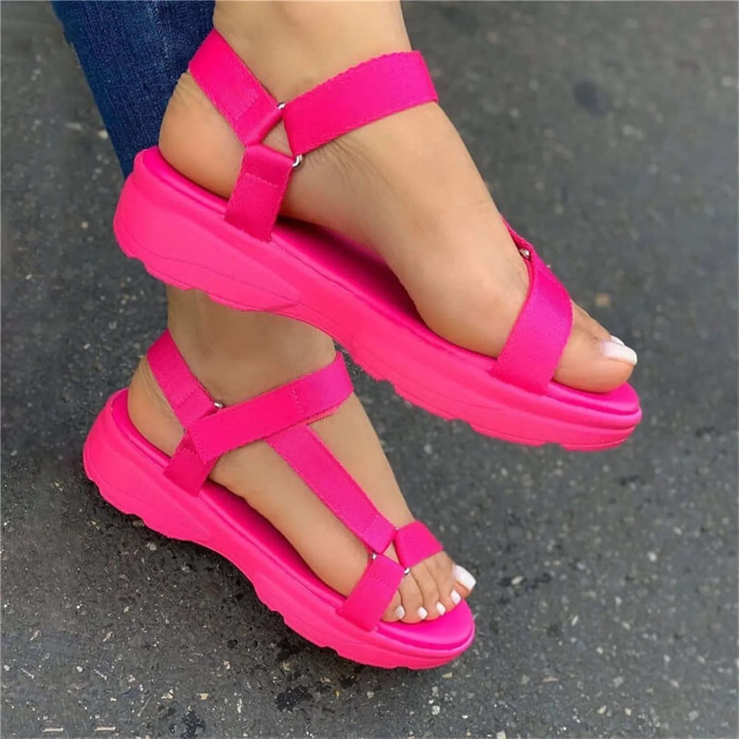 Ladmiple Sandals Women Dressy,Womens 2023 Boho Flats Sandal Open Toe Slippers Flip Flops Summer Casual Roman Beach Shoes