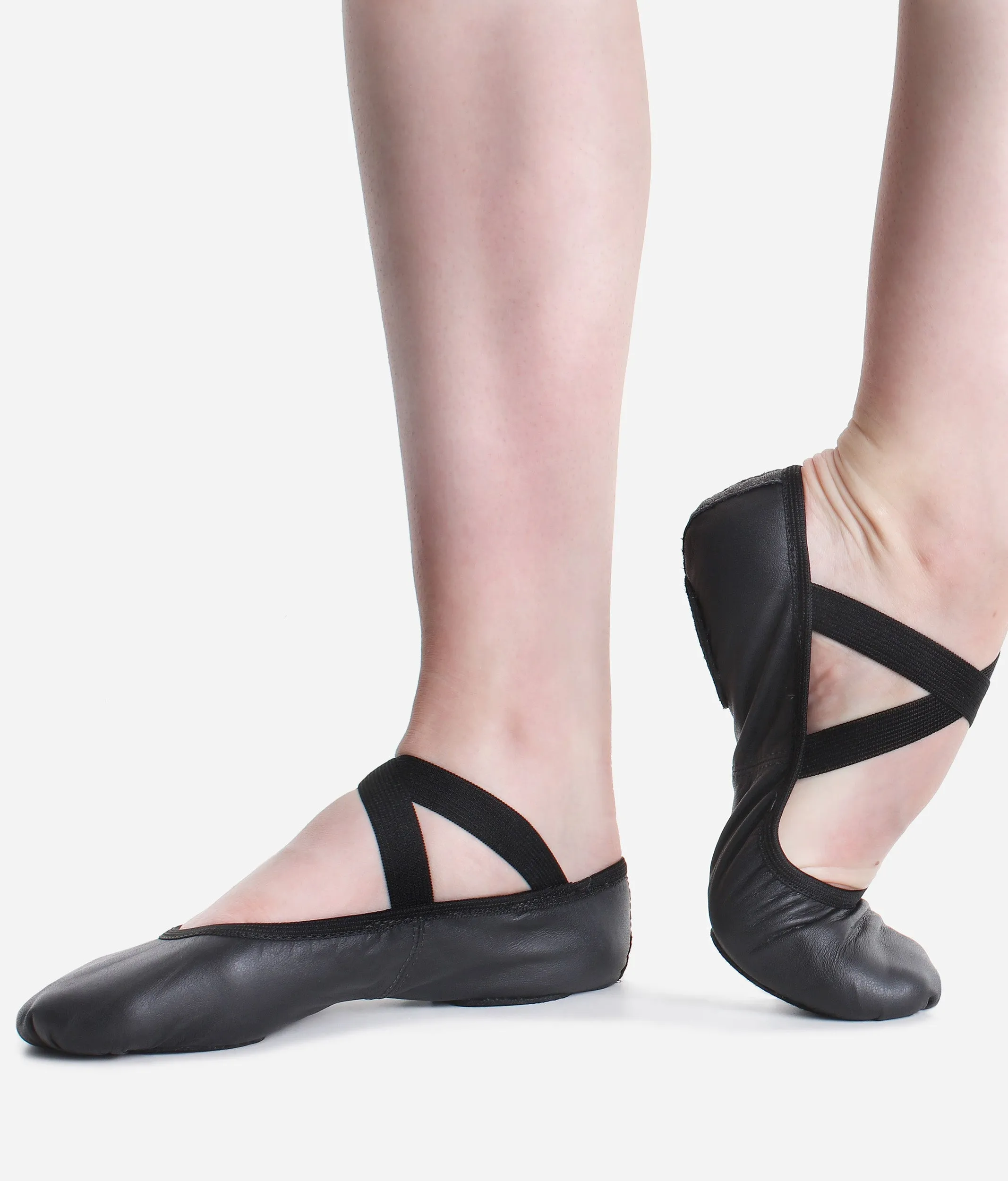 Leather Ballet Shoes SD60 – Split Sole with Pre-Sewn Elastic