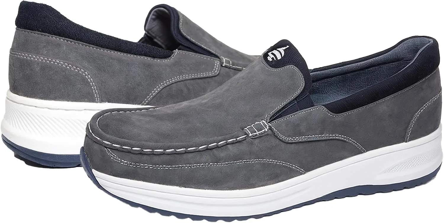 Loafers for Men, Cushioned Insole, Contrast Hand Stitching, Casual Shoes for Men, Mens Slip on Sneakers, Mens Slip on Shoes, Faux Leather