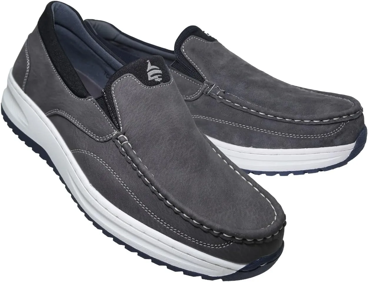 Loafers for Men, Cushioned Insole, Contrast Hand Stitching, Casual Shoes for Men, Mens Slip on Sneakers, Mens Slip on Shoes, Faux Leather