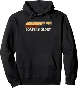 Loafers Glory, NC Vintage Evergreen Sunset Eighties Retro Pullover Hoodie