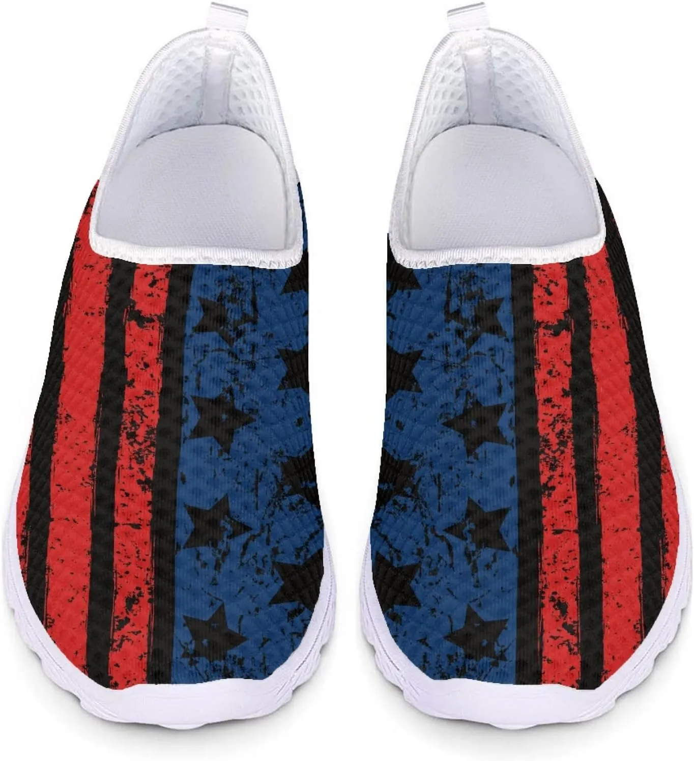 MARSVOVO Walking Shoes for Women with Arch Support and Comfort Lightweight Flexible Breathable Athletic Womens Sneakers Classic Flat Print Fashion Resistant Tennis Non Slip Work Shoes Women