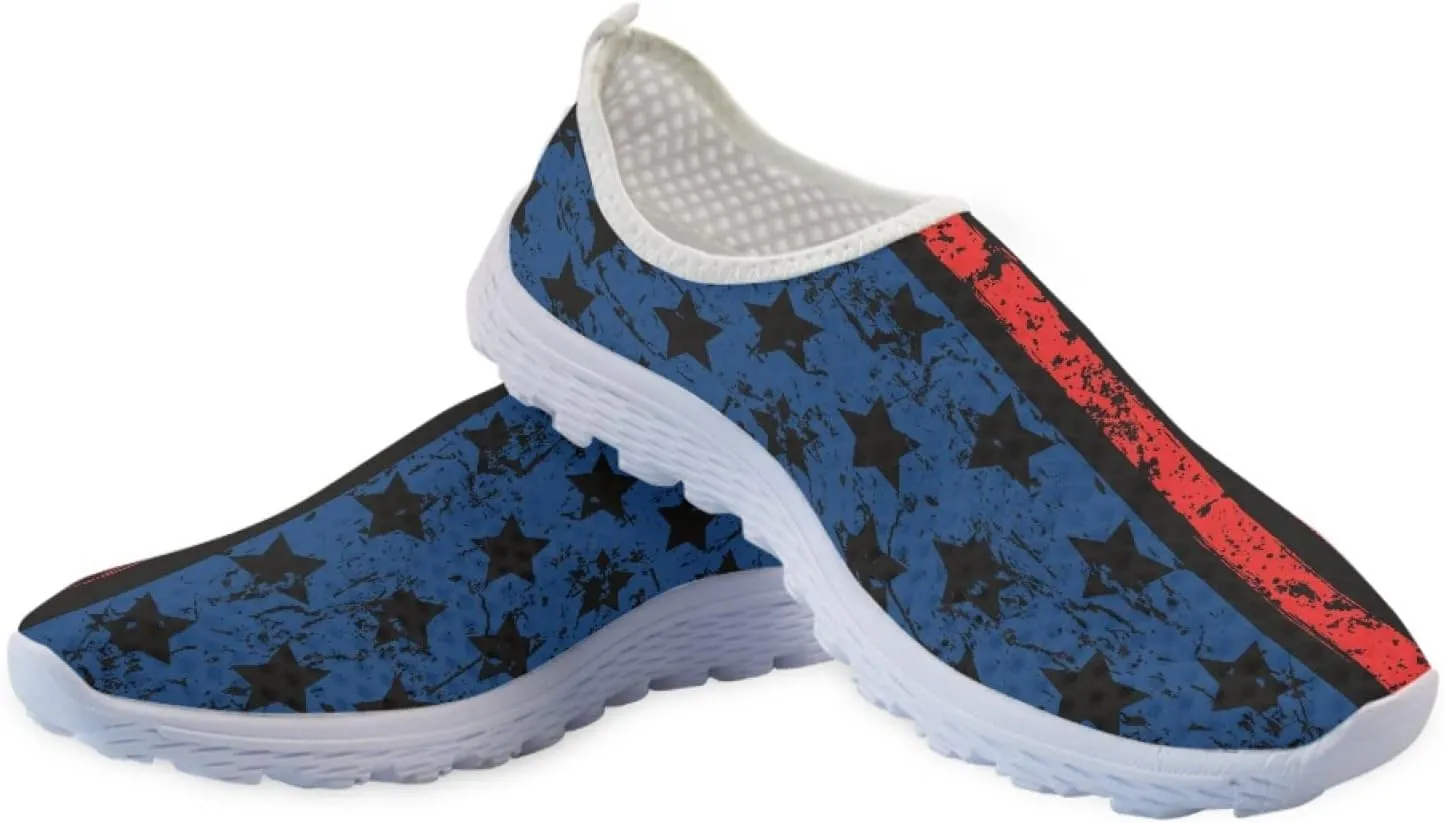 MARSVOVO Walking Shoes for Women with Arch Support and Comfort Lightweight Flexible Breathable Athletic Womens Sneakers Classic Flat Print Fashion Resistant Tennis Non Slip Work Shoes Women