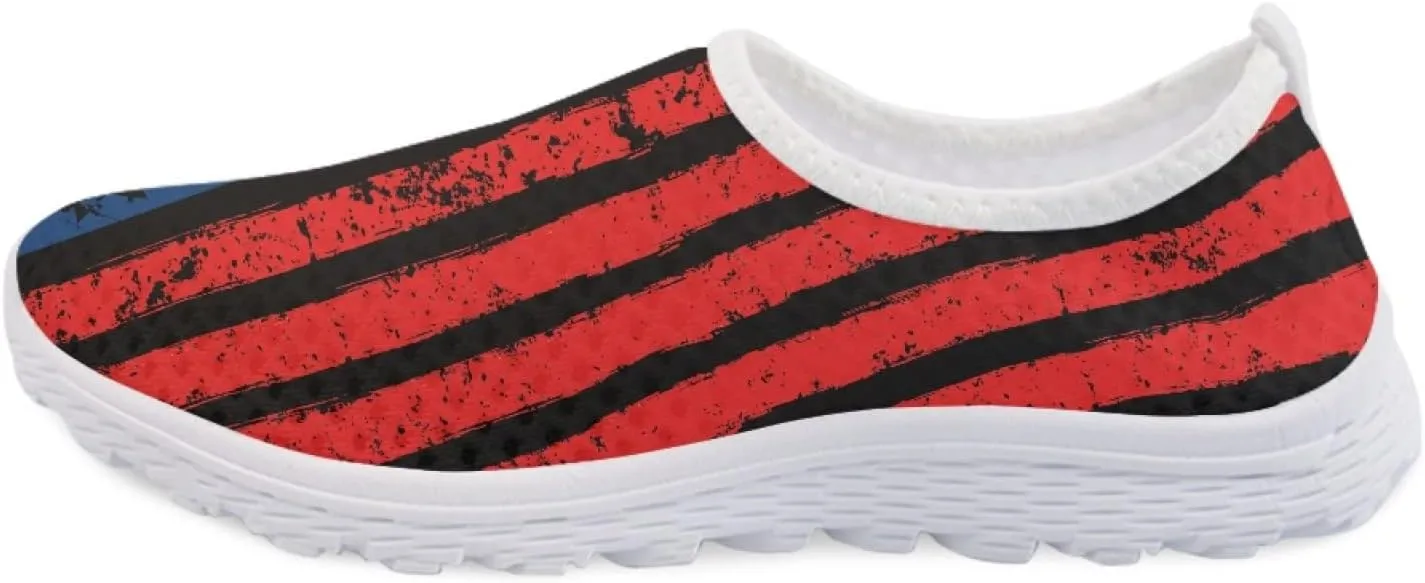 MARSVOVO Walking Shoes for Women with Arch Support and Comfort Lightweight Flexible Breathable Athletic Womens Sneakers Classic Flat Print Fashion Resistant Tennis Non Slip Work Shoes Women