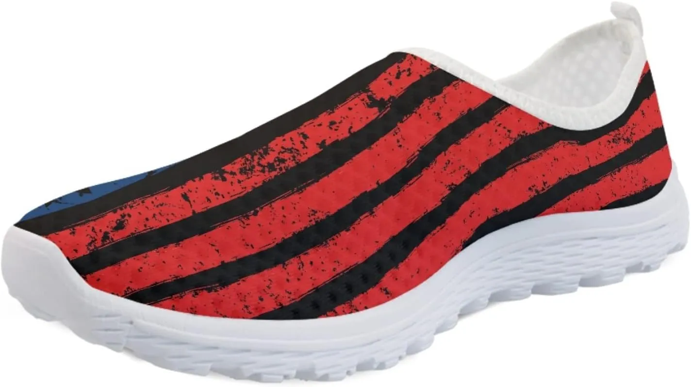 MARSVOVO Walking Shoes for Women with Arch Support and Comfort Lightweight Flexible Breathable Athletic Womens Sneakers Classic Flat Print Fashion Resistant Tennis Non Slip Work Shoes Women