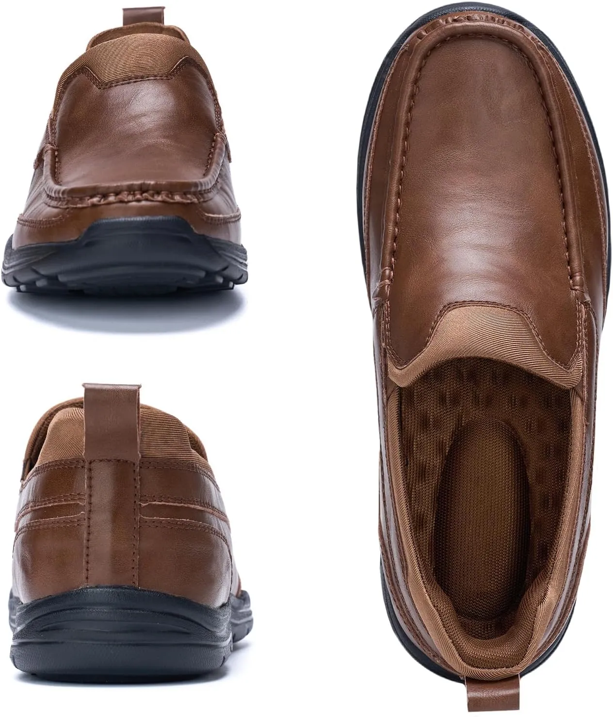 Men's Hand Free Casual Shoes Leather Slip On Loafers