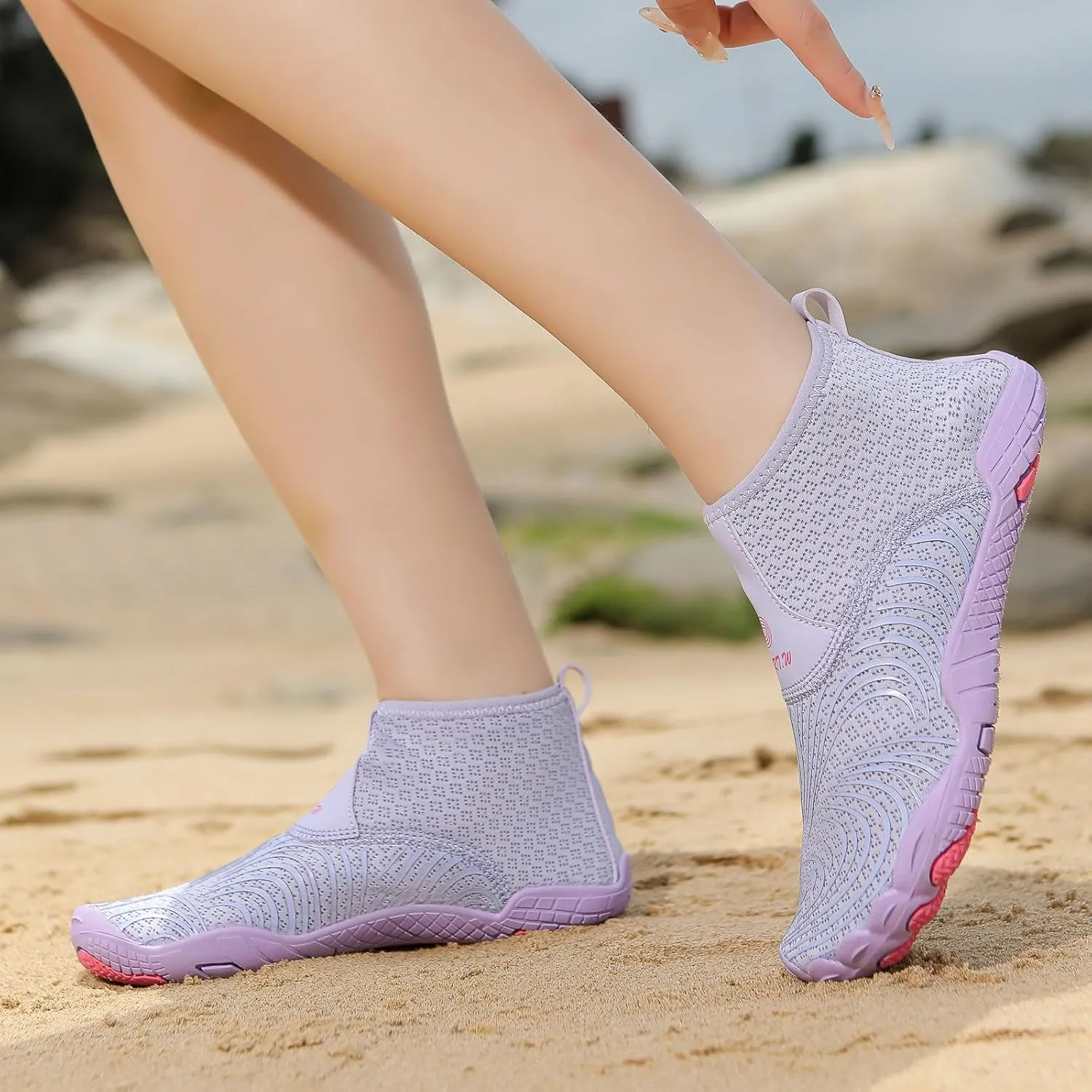 Men's Stretch Shoes Water Socks Beach Shoes Swim Surf Yoga Exercise Elastic Slip On Barefoot Wet for Women