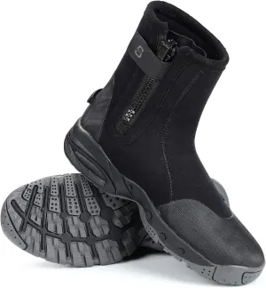 Neoprene Dive Boots 5mm Tall Zippered with Anti-Slip Rubber Sole Wetsuit Boots for Water Sports Scuba Diving Snorkeling