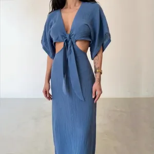 Noelia - Maxi beach dress with front knot