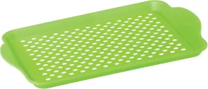 Oggi Rectangle Non Skid Rubber Grip Serving Tray, Green 17.5 x 11.5"