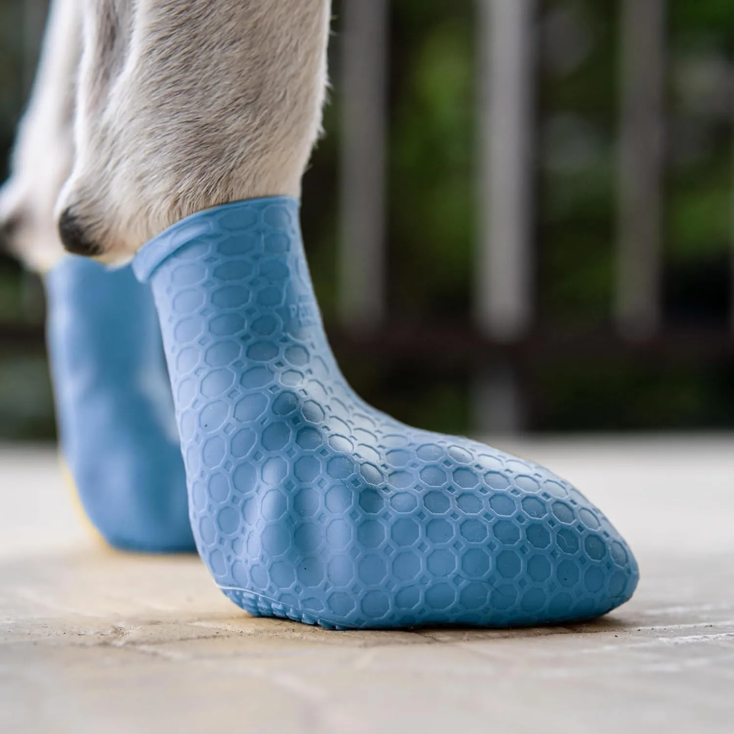 Paw-Skins Next-Gen Dog Boots | Silicone Dog Shoes | Large, Blue Topaz | Hot Pavement, Snow, Cold Weather Protection