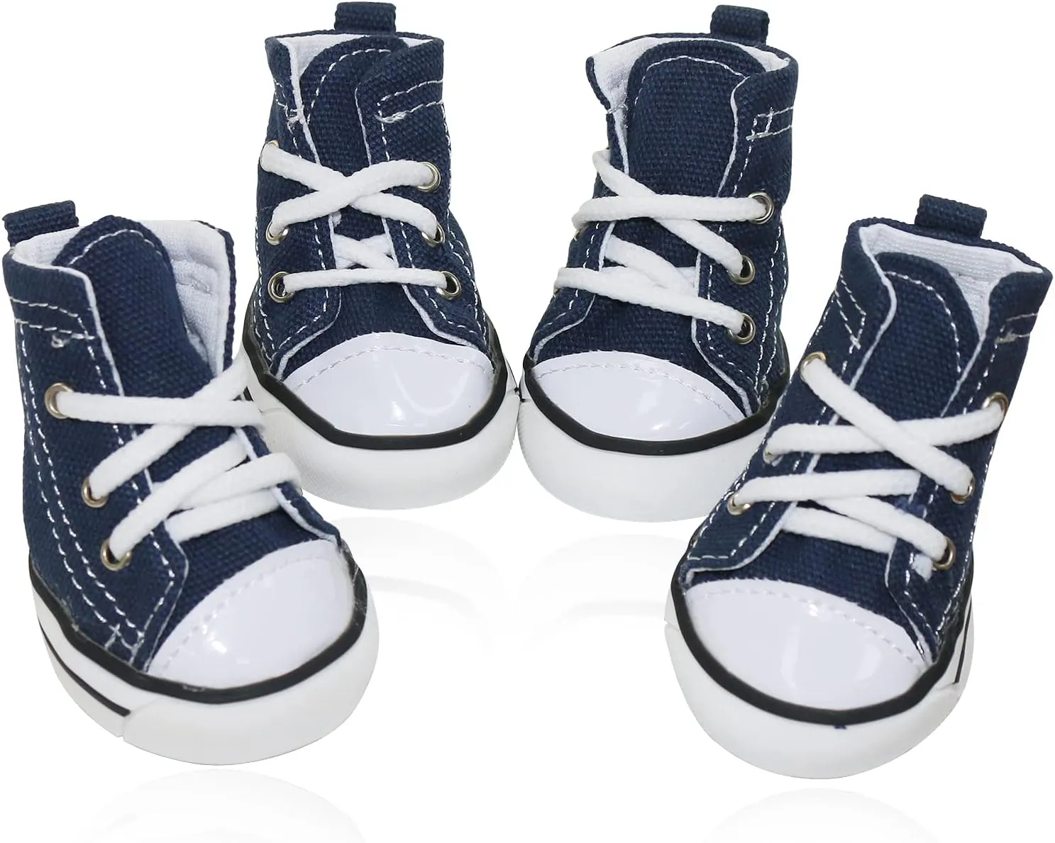 Pet Dog Shoes, Puppy Canvas Sport Shoes Sneaker Boots, Non Slip Causal Shoes Dog & Cat Paw Protective Cover for Outdoor Walking, Sports and Hot Pavement, 4pcs